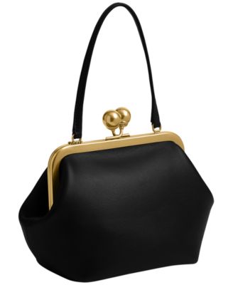 Glovetanned Leather Kisslock Frame Bag