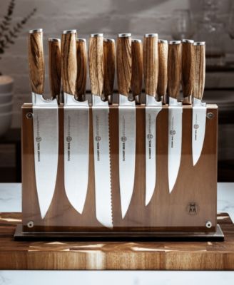 Cutlery Zebra Wood 15-Pc. Knife Block Set