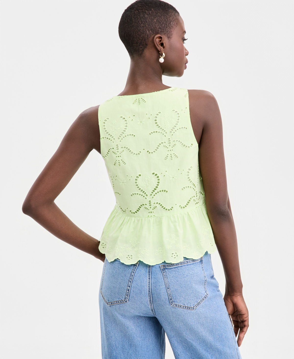 On 34th Women's Cutwork V-Neck Tank Top, Macy's Exclusive