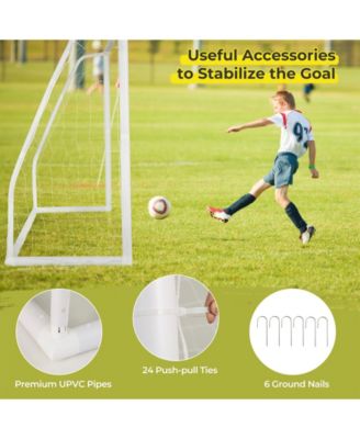 Outdoor Recreation & Sports Gear 8' x 6' Soccer Goal with Ground Stakes and Soccer Cones