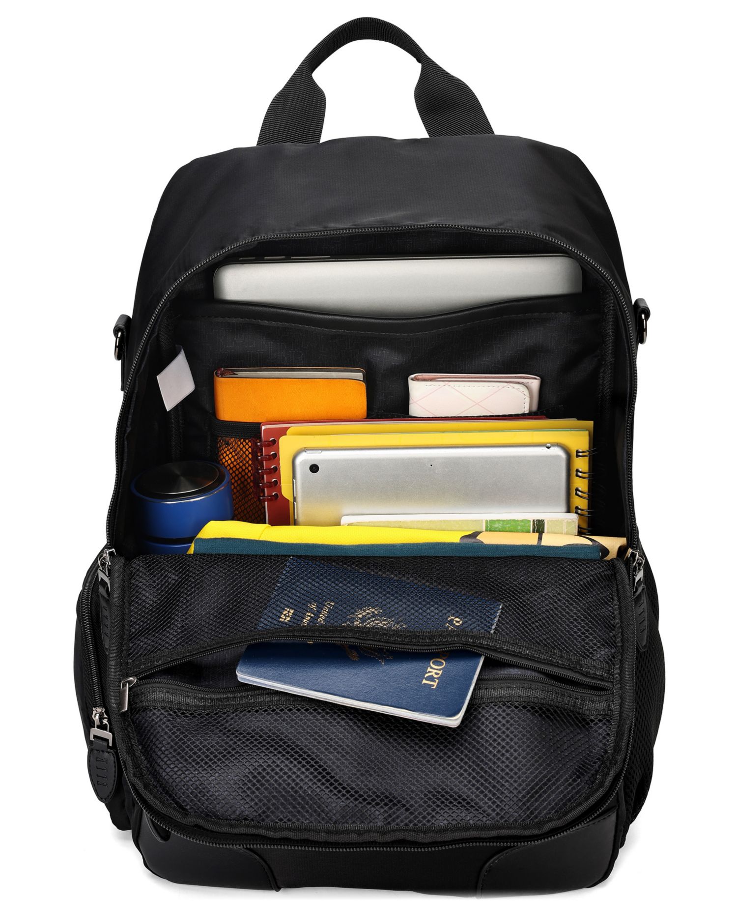 Voyage 17.5" Twill and Faux Leather Backpack