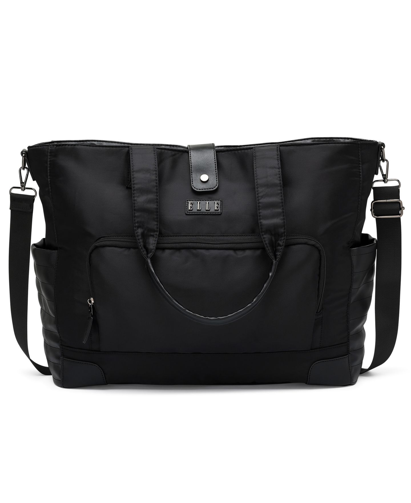 Сумка ELLE Voyage 14.5" Twill and Faux Leather Weekender, цвет: Чёрный — фото 3