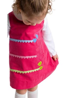 Baby Girls Corduroy Jumper With Hearts