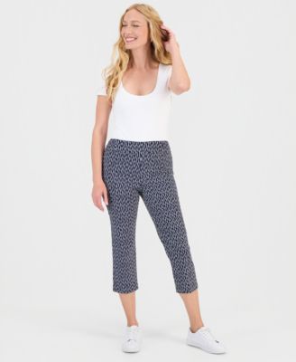 Women's Printed Pull-On Capri Pants, Macy's Exclusive