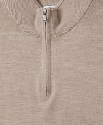 Men's Merino Wool Half-Zip Funnel Neck Sweater