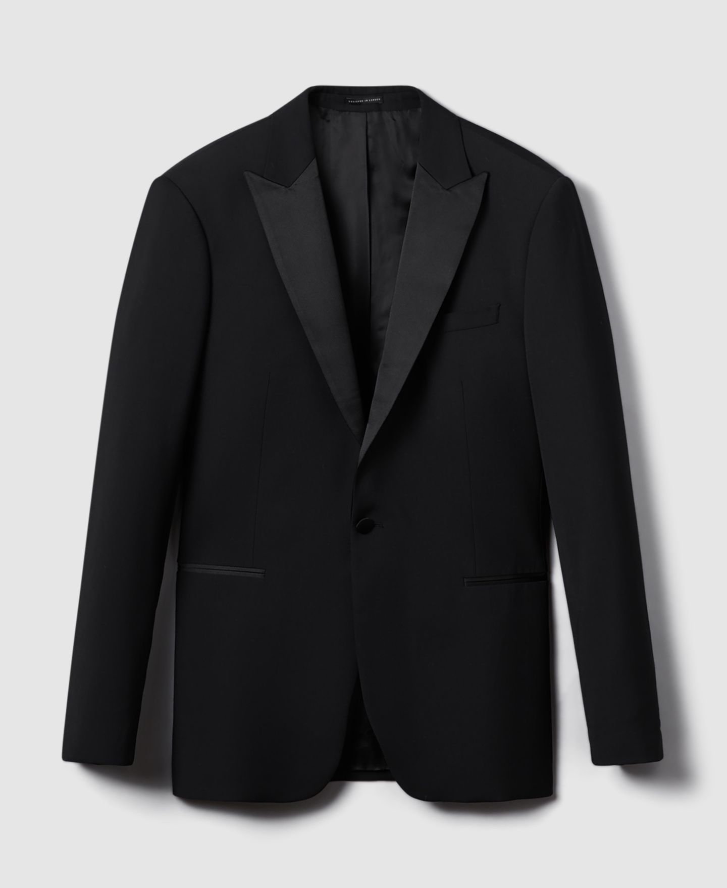 Мужские куртки REISS Poker Regular-Fit Single-Breasted Tuxedo Suit, цвет: Чёрный — фото 2