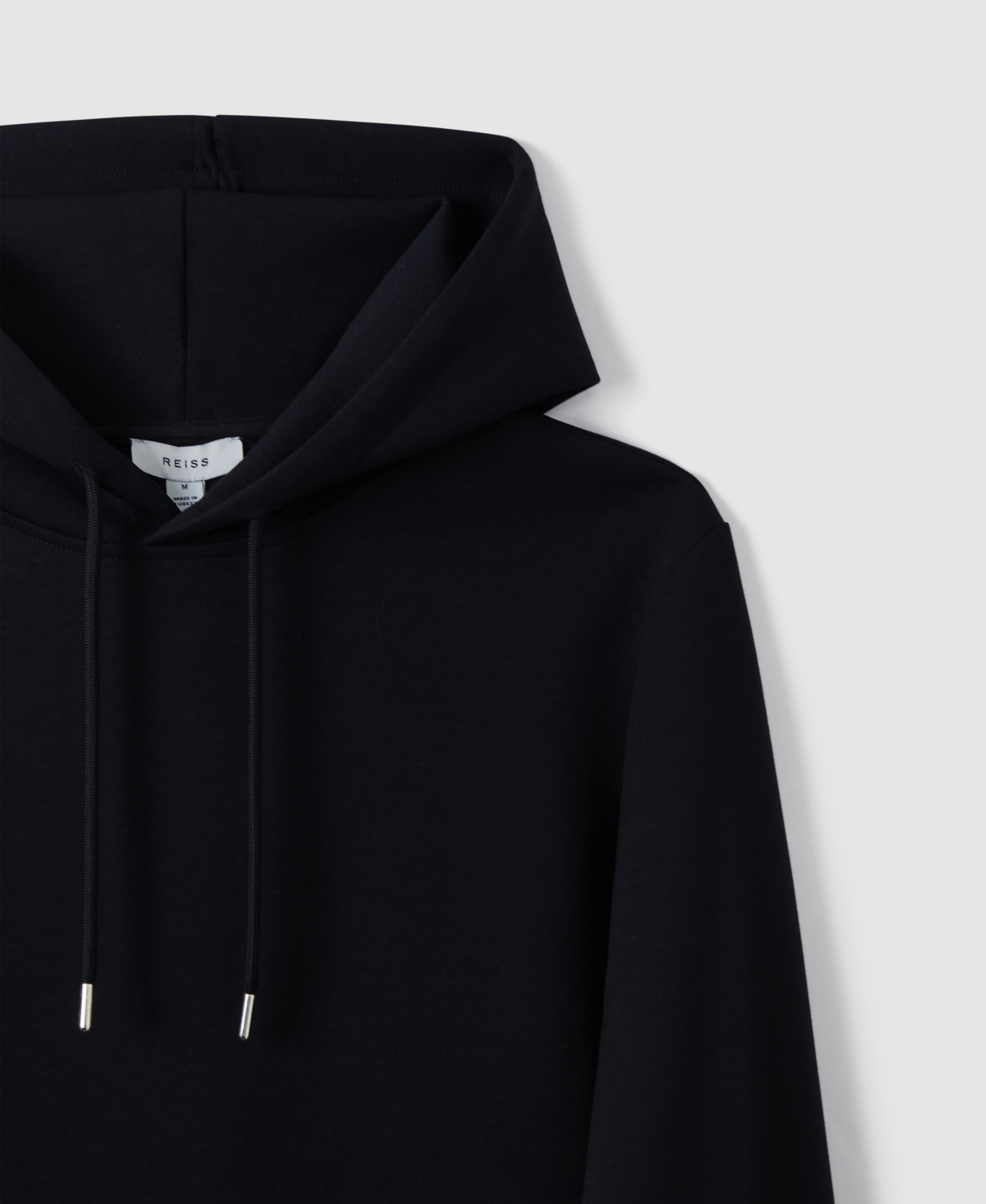 Reiss Fabien Interlock Hoodie In Blue