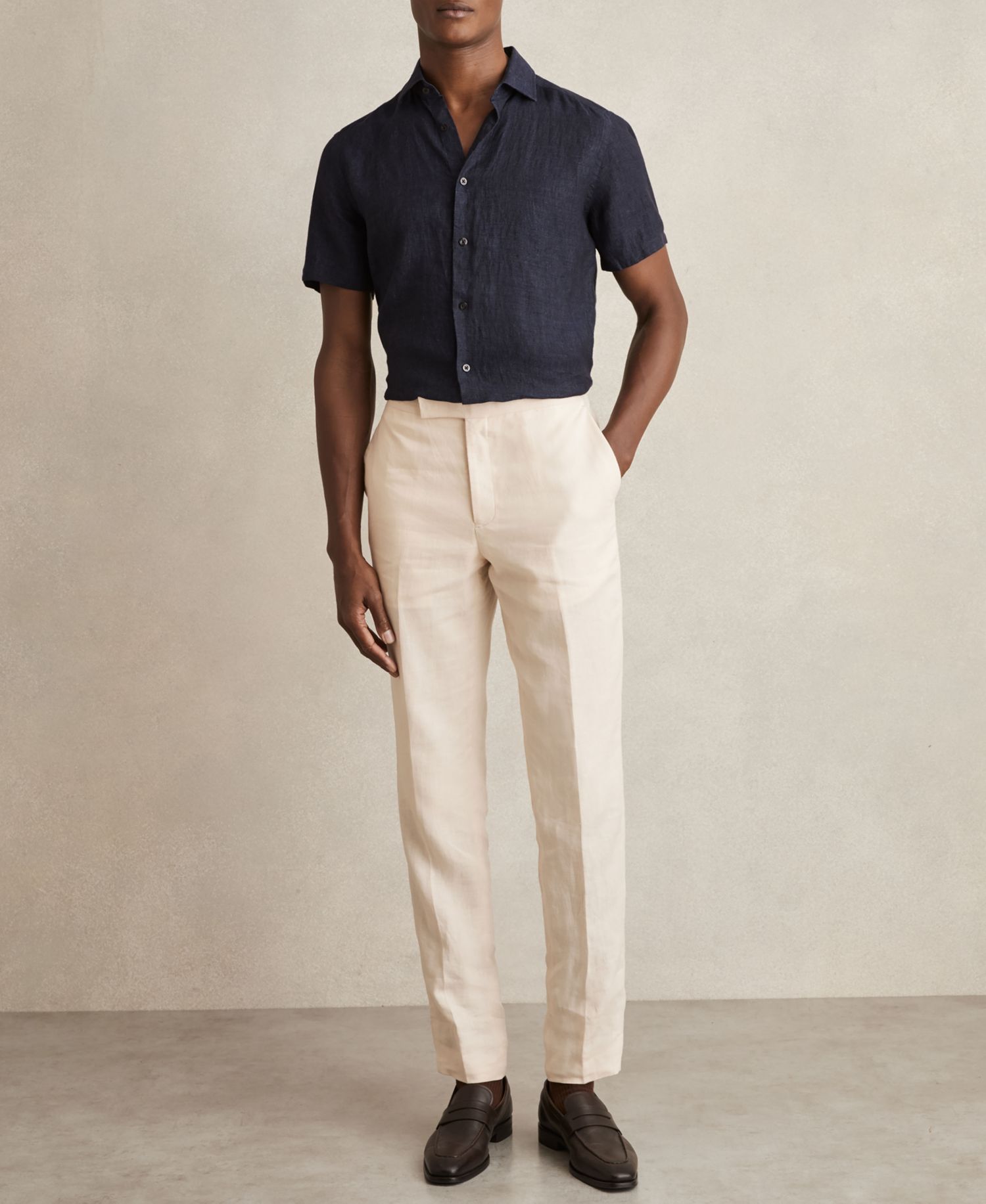 Men's Holiday Linen Short Sleeve Shirt
