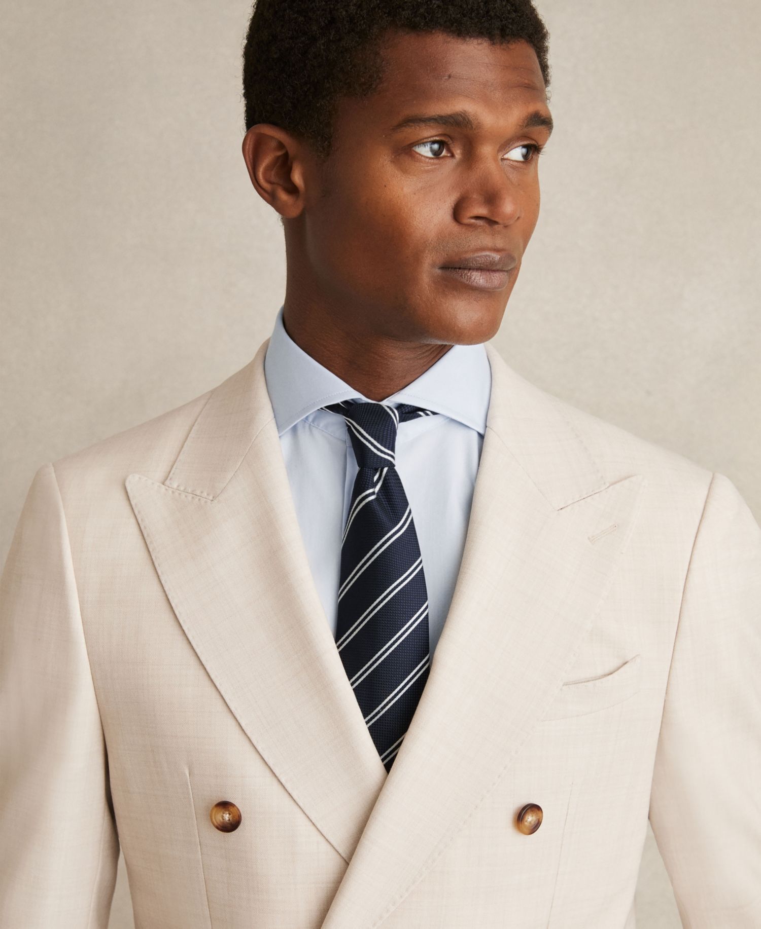 Men's Storm Cotton-Twill Two-Fold Slim-Fit Shirt