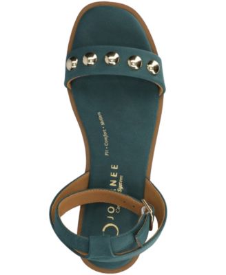 Women's Primrose Studded Ankle Strap Flat Sandals