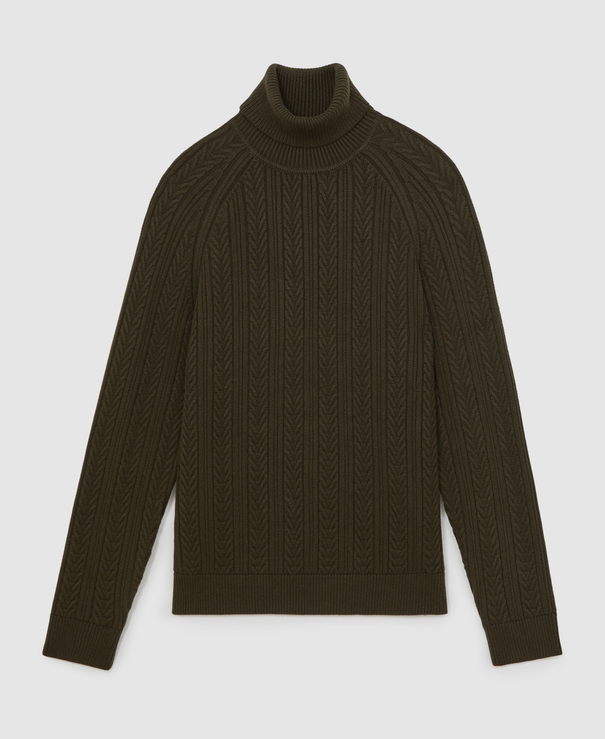 Reiss Men's Cable-Knit Roll-Neck with Wool Sweater