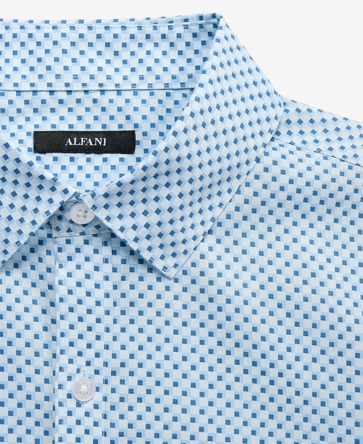 Alfani Men's Thomas Short-Sleeve Cotton Geo Shirt, Macy's Exclusive