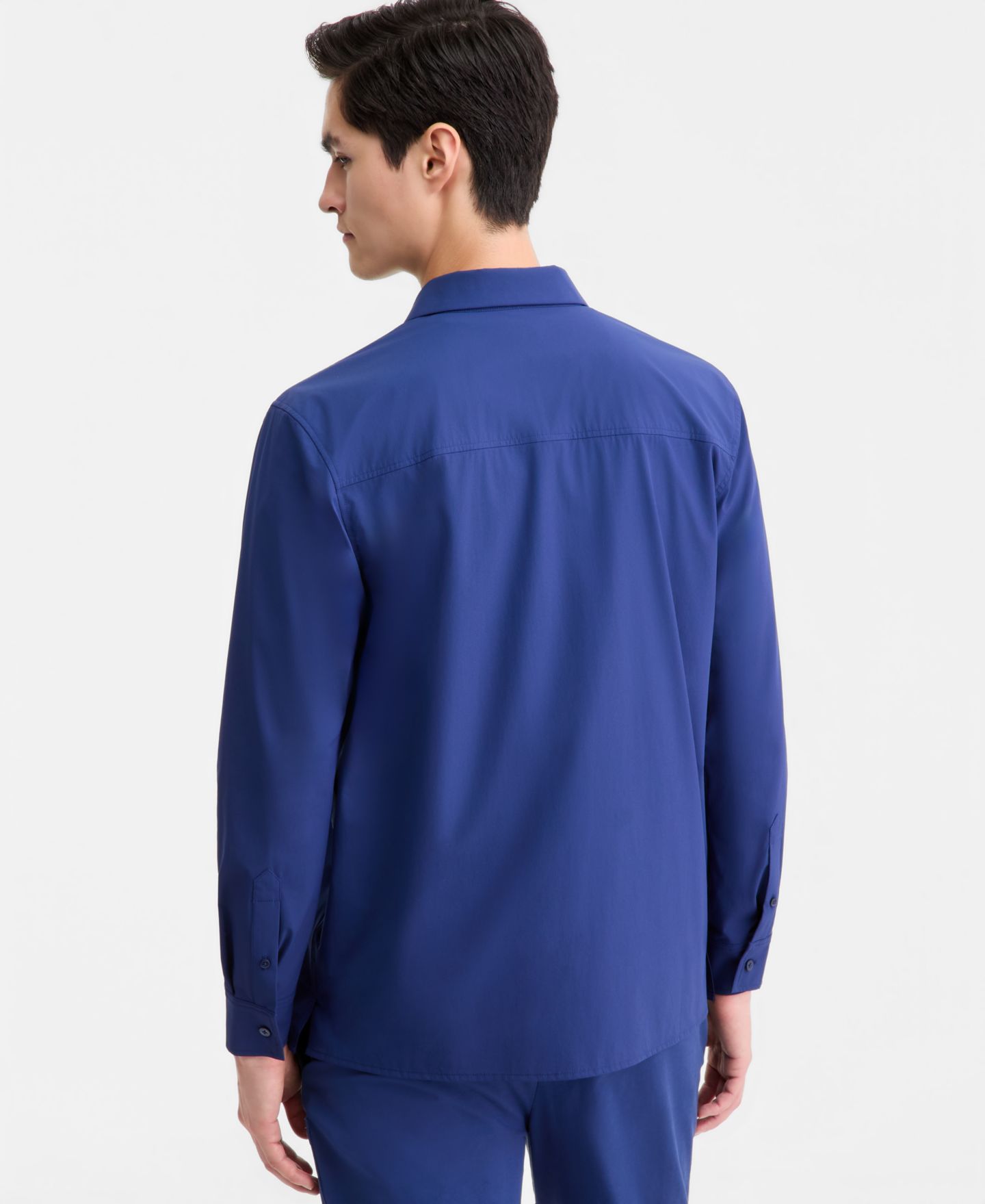Мужская куртка Alfani Stretch Shirt Jacket, цвет: Синий — фото 4