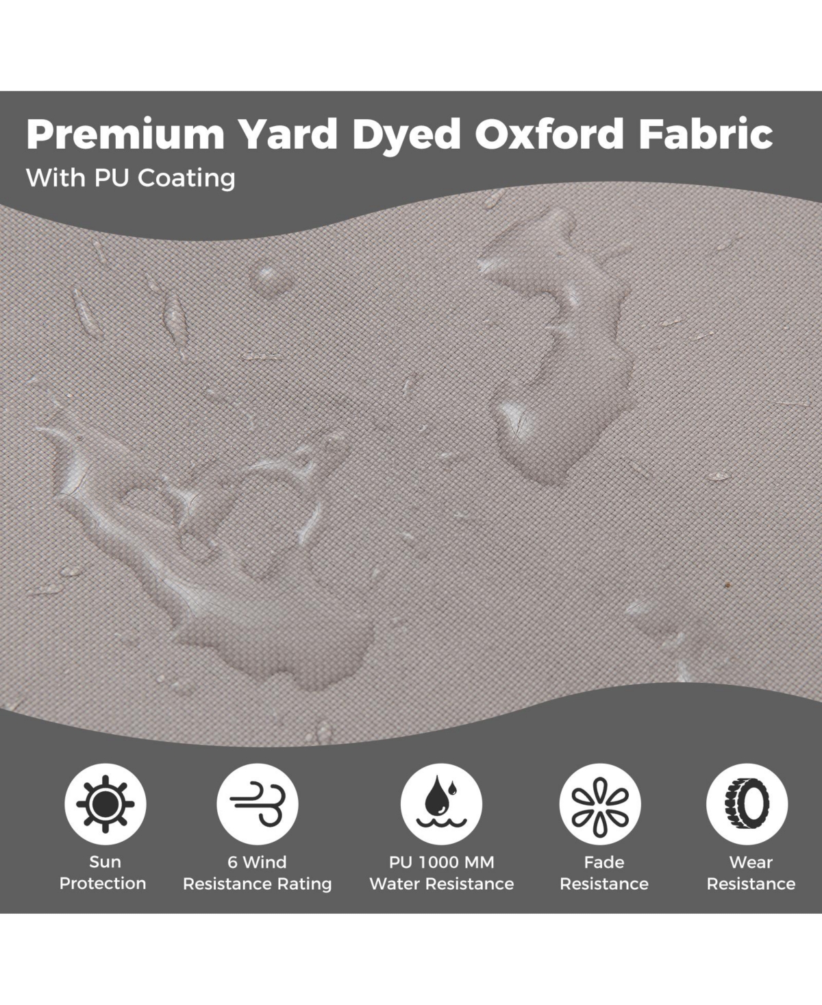 Skonyon 4-Bow Boat Bimini Top Sun Shade Boat Canopy With Storage Boot.