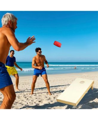Solid Wood Cornhole Board Set Portable Corn Hole Game Board Includes 8 Bean Bags-M.