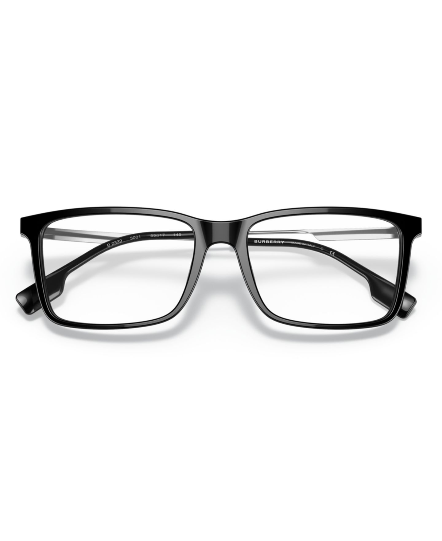 Мужские очки Burberry Man Rectangle Plastic BE2339 Harrington Eyeglasses, цвет: Серый — фото 7