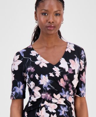 Petite Half-Sleeve Sheath Dress