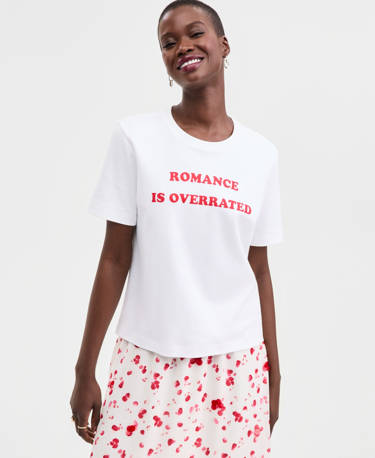 On 34th Women's Knit Romance Is Overrated T-Shirt, Macy's Exclusive