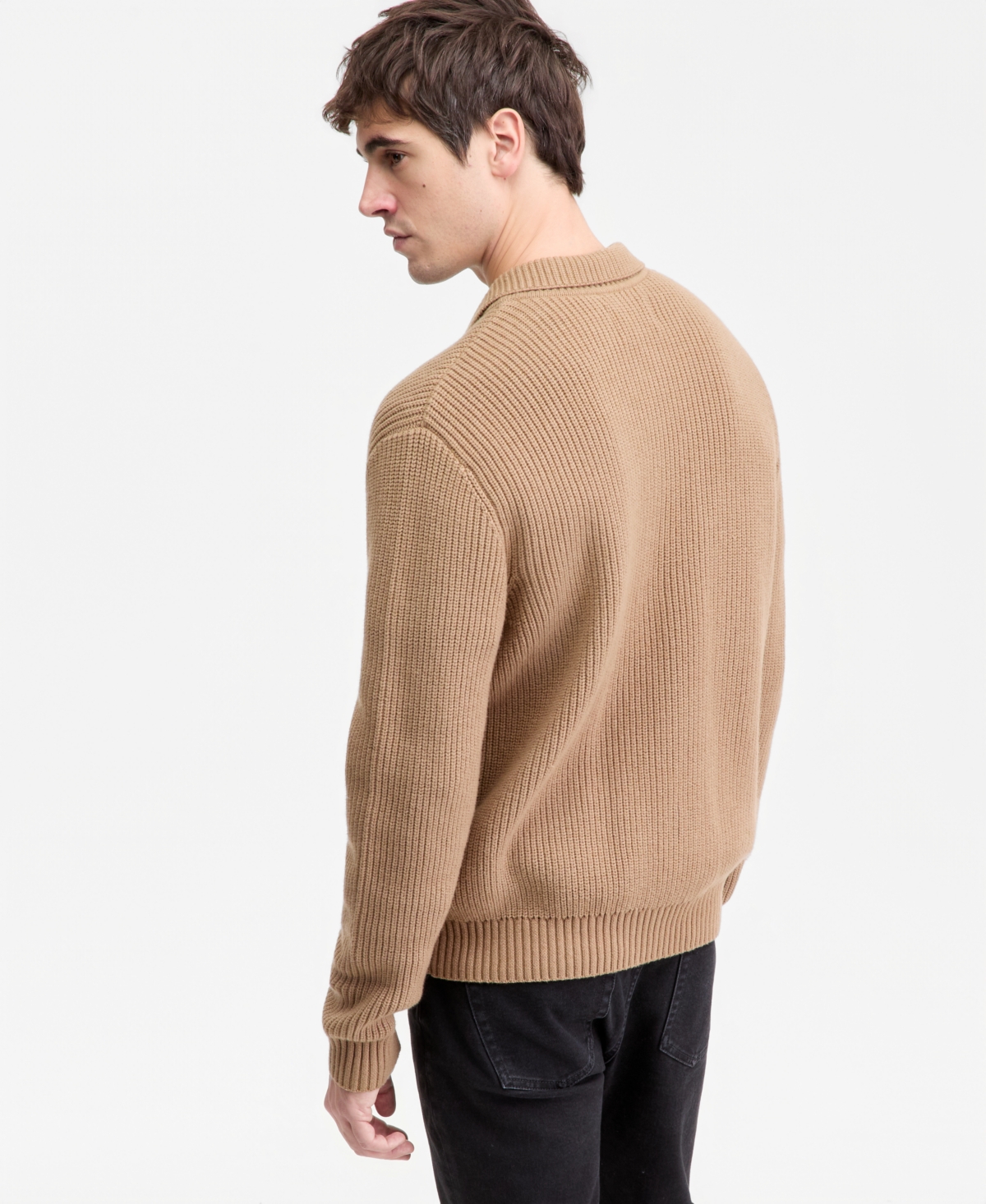 Sun + Stone Men's Sweater Trucker Jacket, Macy's Exclusive