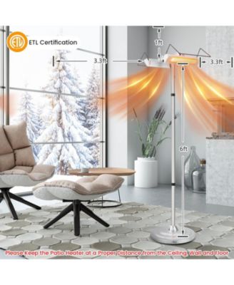 1500W Standing Electric Heater With Double-sided Heating.