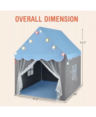 Kids Playhouse Tent With Star Lights And Mat.