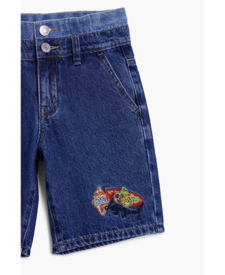 Boys Boys's Embroidered denim Bermuda shorts