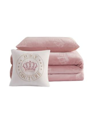 Plush Reversible Embossed Crown 3-Pc. Comforter Set, Twin/Twin XL