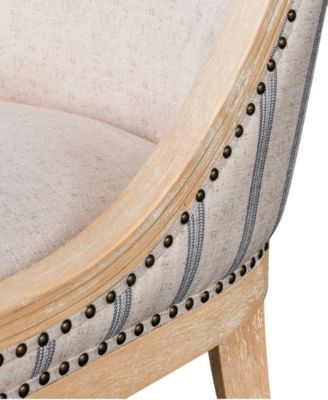 24" Upholstery Brass Nailhead Trim Dining Chair