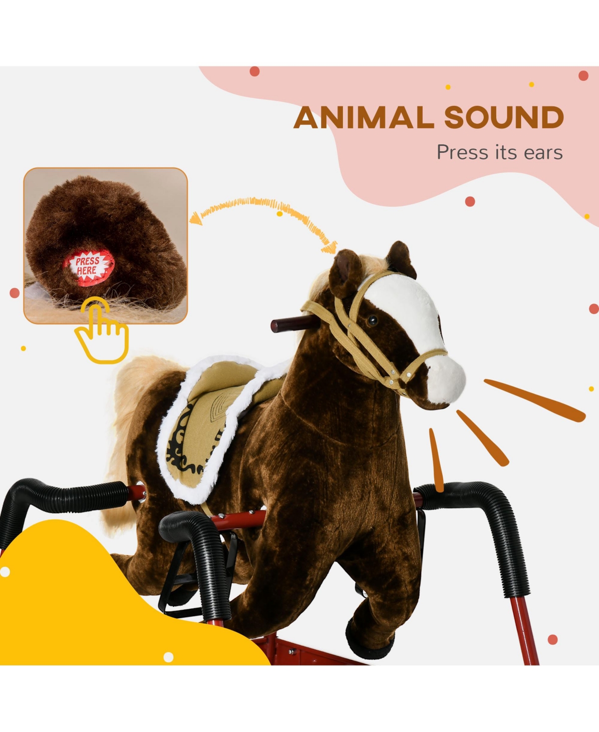 Qaba Kids Spring Rocking Horse for Kids, Horse