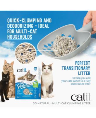Go Natural! Pea Husk Mix Multi-Cat Clumping Cat Litter, Vanilla, 6.4kg