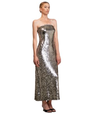 RACHEL Rachel Roy - Women's Strapless Sequin Midi Dress