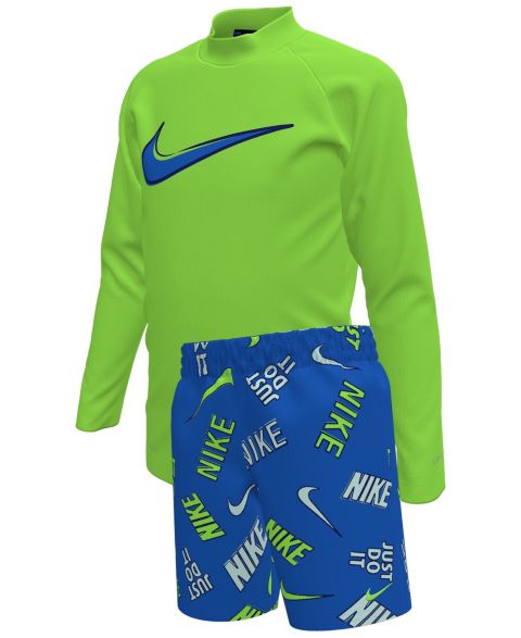 Купальники Nike Boys' 4-7 Outline Rash Guard Top and Shorts, 2-Piece Set