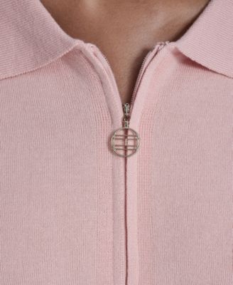 Women's Long-Sleeve Quarter-Zip Polo Sweater