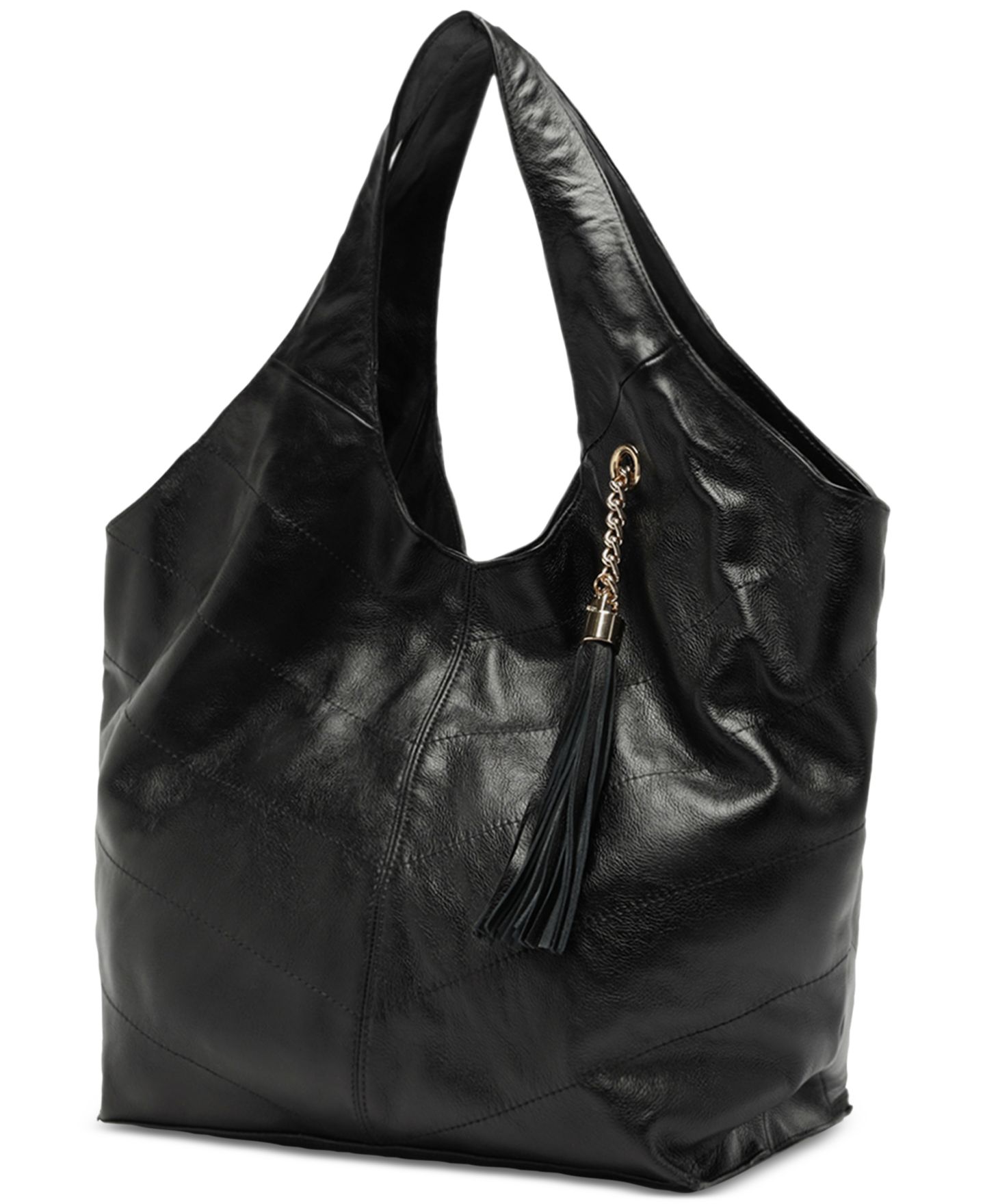 Женская сумка Arezzo Sonya Extra Large Leather Hobo, цвет: Чёрный — фото 3