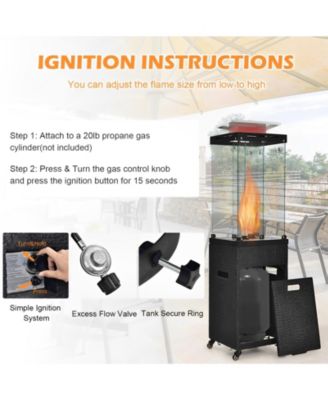 41000 BTU Propane Patio Heater with Metal Hood