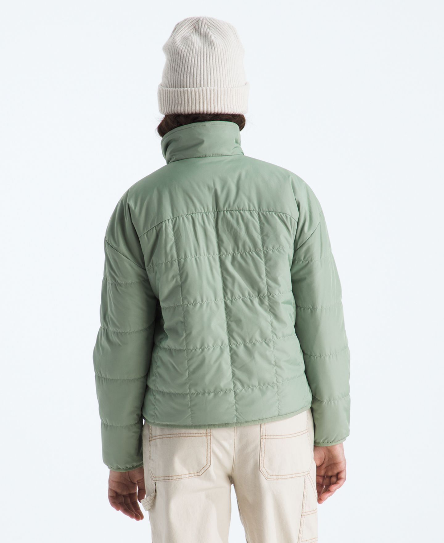 Куртка The North Face Reversible Shasta Full Zipper Jacket для девочек, цвет: Сланцевый мох — фото 2