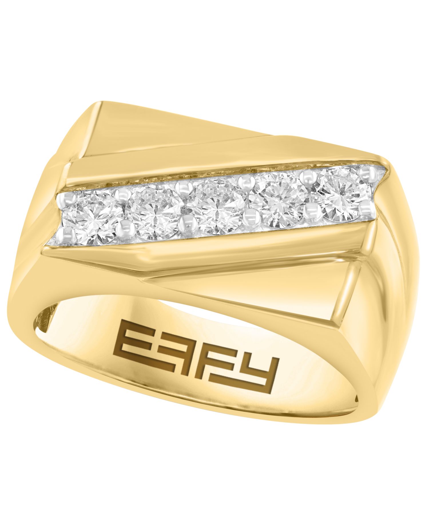 Men's Lab Grown Diamond Ring (7/8 ct. t.w.) in 14k Gold over Silver