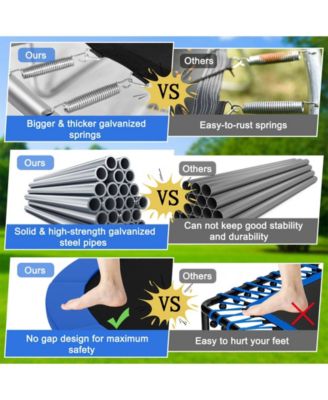 14 Feet Jumping Exercise Recreational Bounce Trampoline with Safety Net