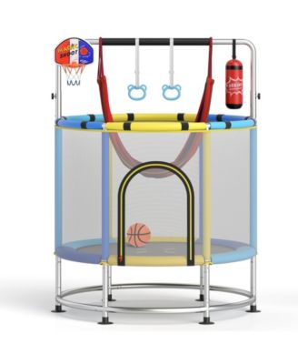 55" Kids Trampoline Gift for for 3-6 Years Old Boys and Girls