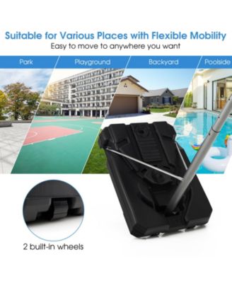 Basketball Hoop with 5.4-6.6FT Adjustable Height and 50 Inch Backboard-Black