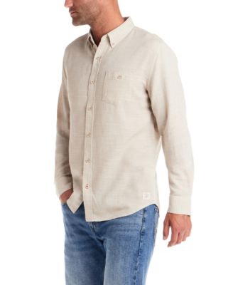 Men's Long-Sleeve Cotton Slub Pebble Dobby Shirt