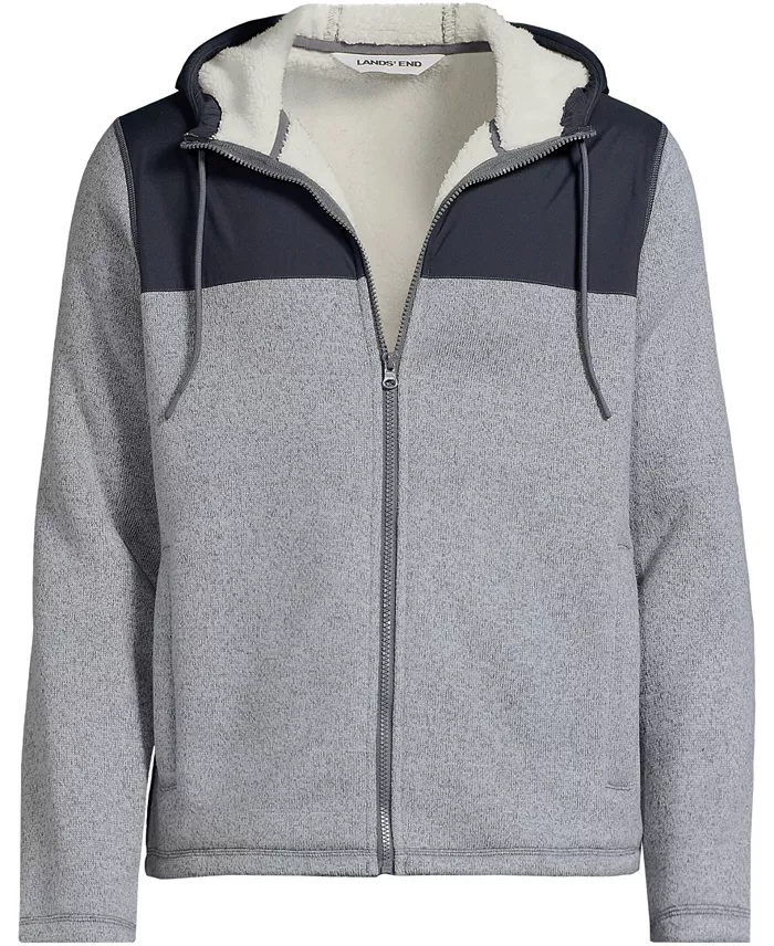 Men's Sweater Fleece Mixed Media Full Zip Jacket - thumbnail 7