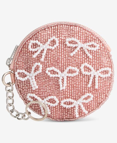 On 34th Hand Beaded Round Coin Purse