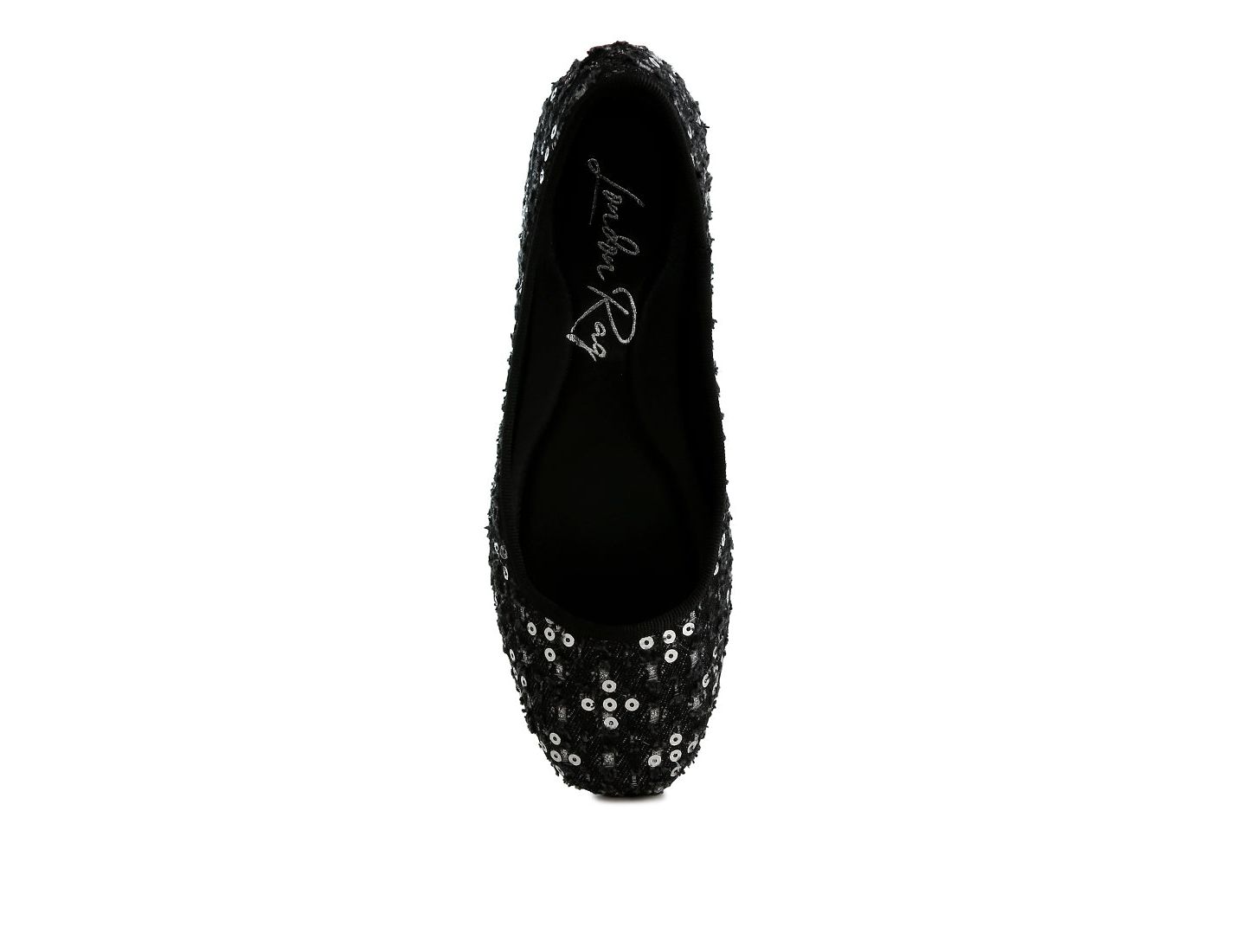 Женские балетки London Rag Sujet Sequin Ballet Flats, цвет: Чёрный — фото 6