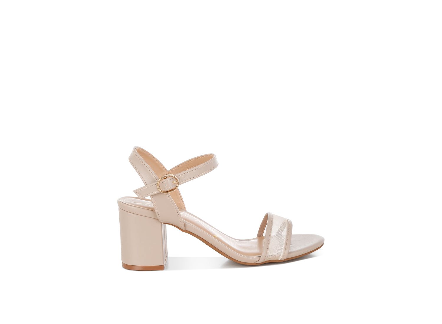 Womens Orpina Mesh Pin Buckle Block Heels