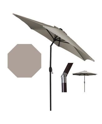 Panama Jack Outdoor Panama Jack Grey 9 Ft Alum Patio Umbrella W/Crank