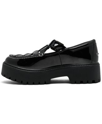Women's Patent Leather Stone Street Platform Buckle Casual Shoes from Finish Line
