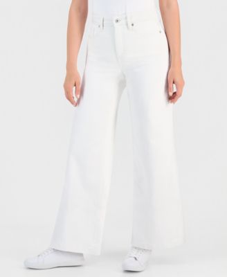 Petite Five-Pocket High-Rise Wide Leg Jeans, Macy's Exclusive