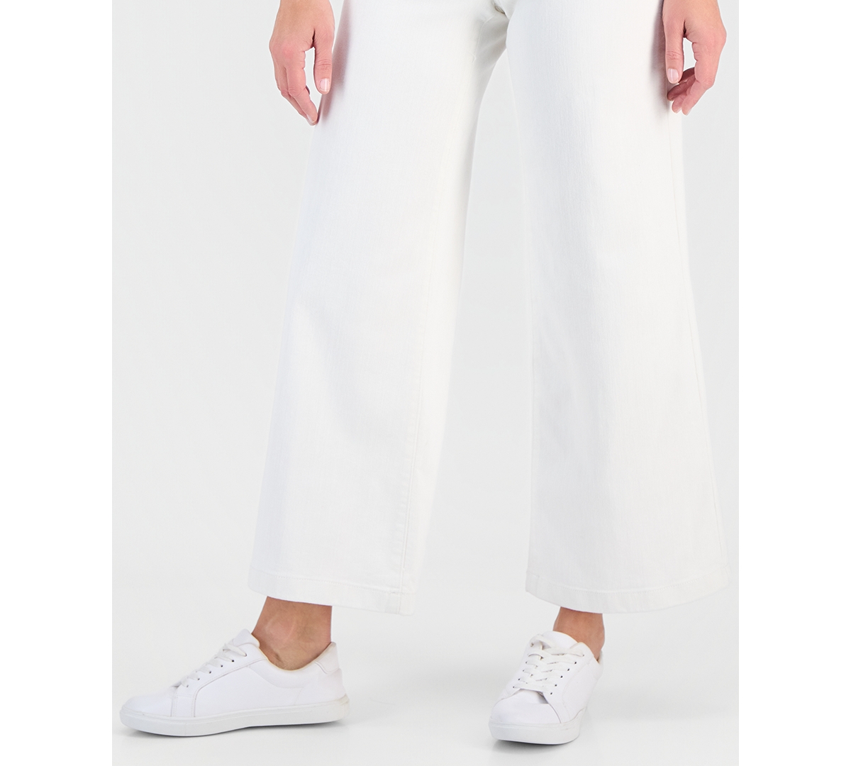 Style & Co Petite Five-pocket High-rise Wide Leg Jeans, Macy's Exclusive In Brown