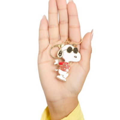 Joe Cool Keychain, Gold-Tone Enamel Bag Charm